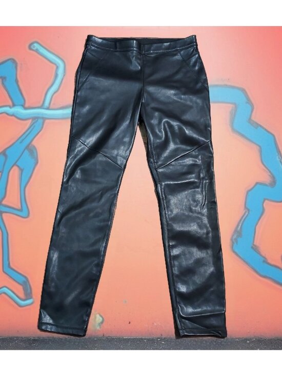 Free People Pants - Pants Free People Womens Pull On Flux Leather Black Size 8 Biker Skinny